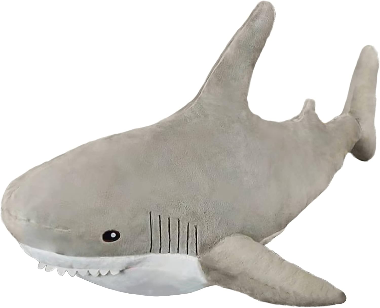 31 Inch  Giant Shark Stuffed Animals, Chubbier Shark Pillow Soft Shark Plush Shark Plushie Stuffed Shark Décor, Perfect Mother's Day Stress Relief Gifts for Kids Women