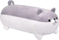 Auspicious beginning 27.6'' Shiba Inu Plush Toy Anime Corgi Kawaii Long Plush Dog Soft Hugging Body Pillow, Big Stuffed Animal Plush Doll Gifts Gray