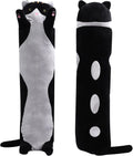 Lovely Plush Cat Doll Cute Cartoon Soft Stuffed Kitten Pillow Long Throw Sleeping Pillow Doll Toy Valentines Day Gift for Kids Girlfriend (Black, 70cm/27.5in)