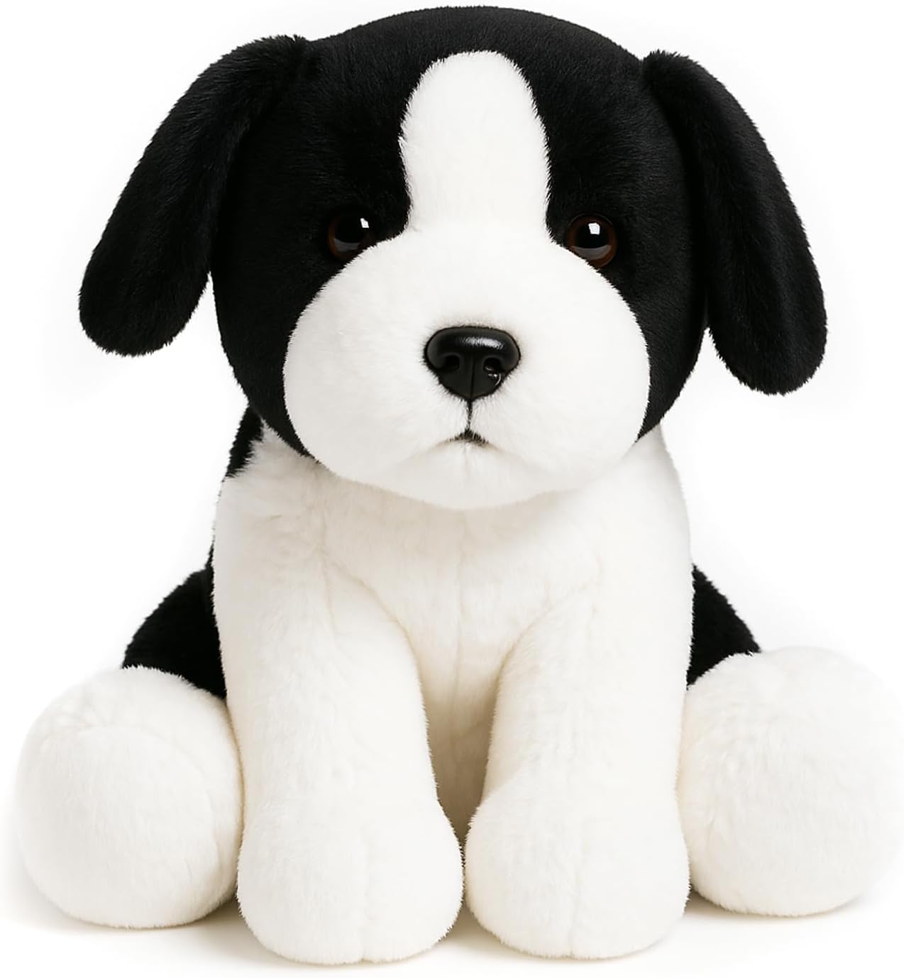 Sheepdog Border Collie Stuffed Animals Black and White Dog Puppy Plush Toys for Kids Boys Girls Baby Birthday Easter