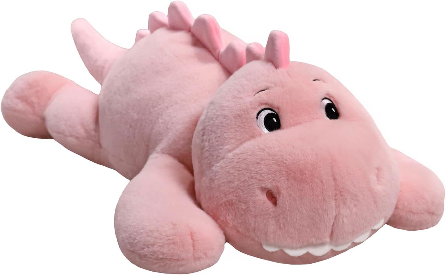 31 inch 5 lbs Dinosaur Weighted Stuffed Animals, Large Weighted Plush Animal, Cute Plush Toy Pillow, Soft Dino Plushie Gifts for Adults, Kids, Boys and Girls (Pink)