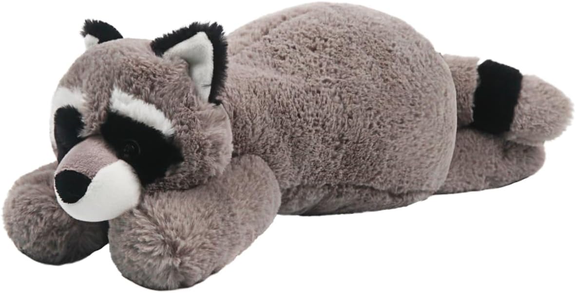 Soft Raccoon Stuffed Animals:18in Raccoon Plush Cute Cuddly Body Pillow Hug Sleeping Fluffy Wild Animal Toys Bed Decor Plushie Doll Friends Family Member