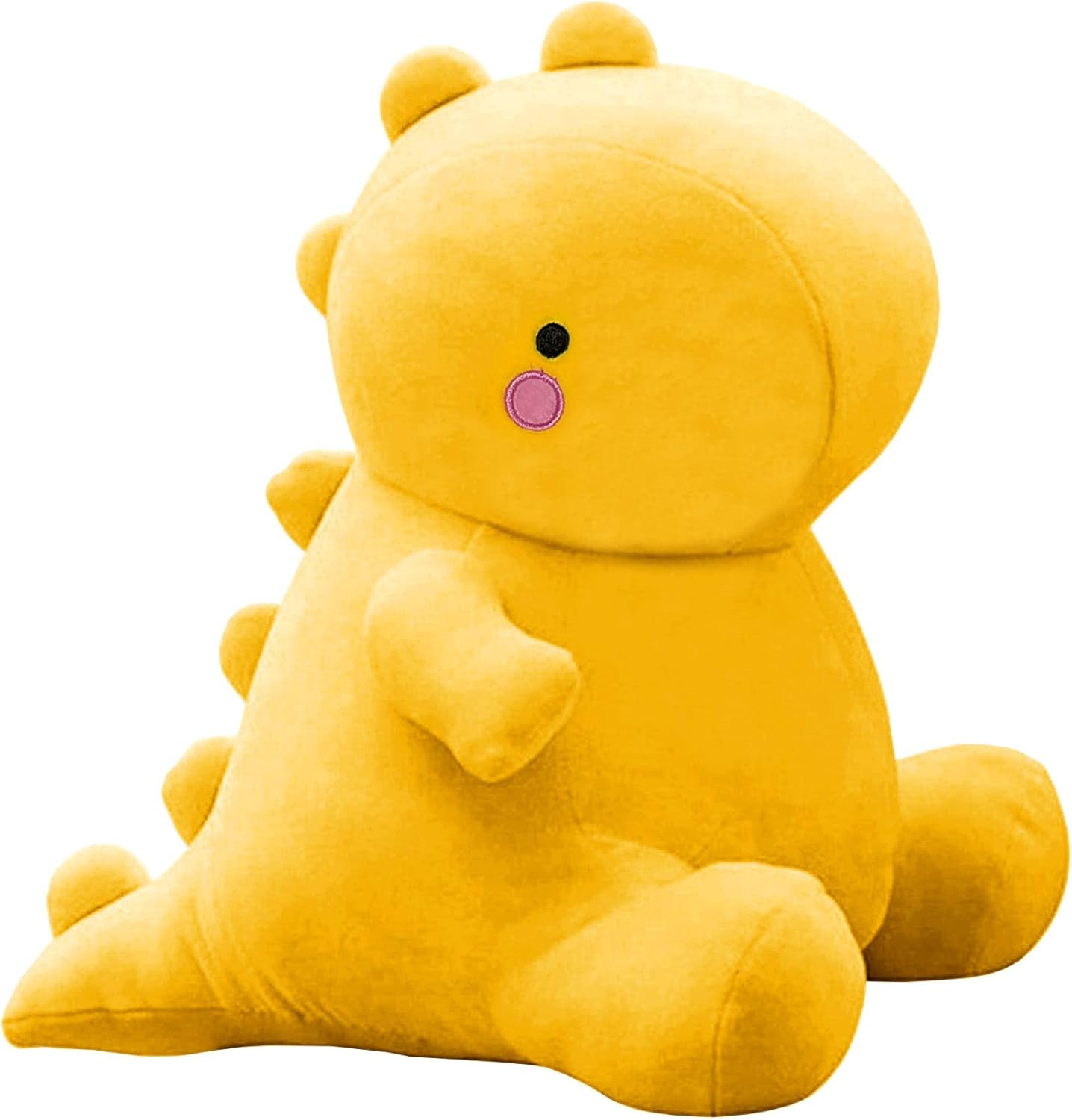 Cute Dinosaur Plush Toys, Fat Dinosaur Stuffed Animals Toys Dolls, Soft Plush Stuffed Animal Dino Plushie, Birthday Gifts for Kids Girls Boys Yellow 12 inch