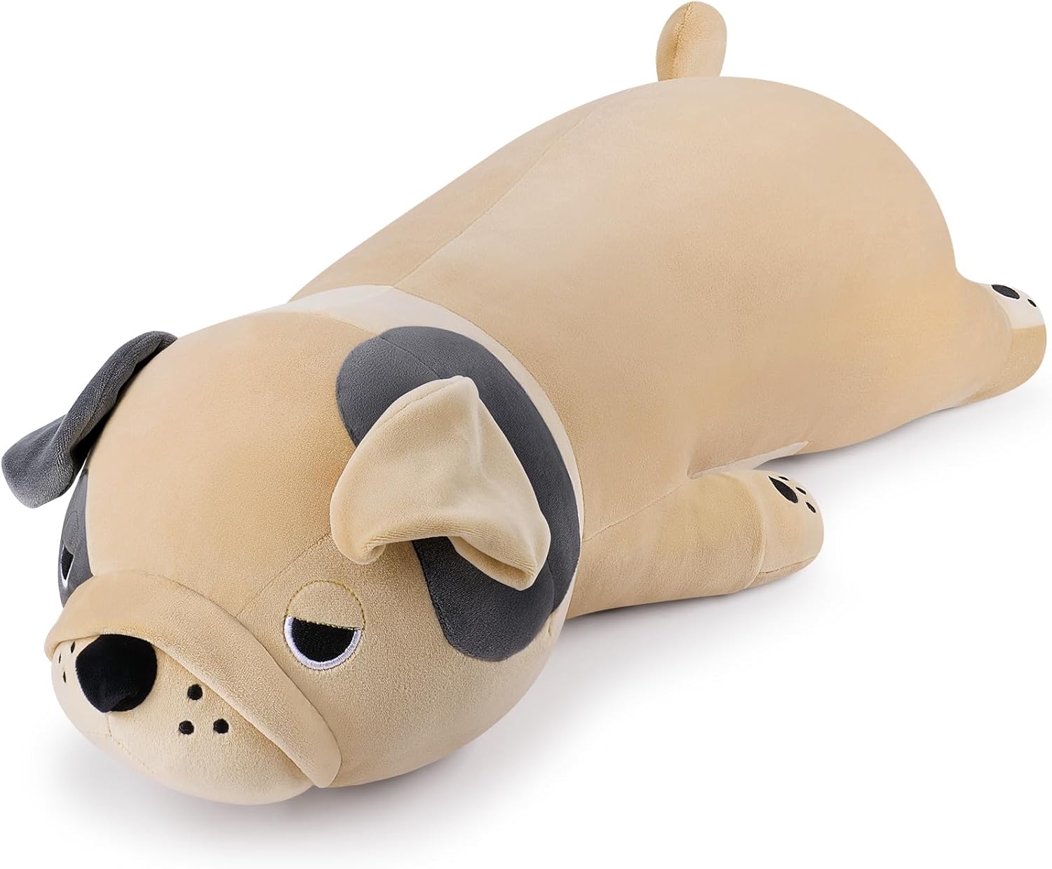 Auspicious beginning 30'' Giant Brown French Bulldog Plush Stuffed Animal- Brown French Bulldog Dog Plush Body Pillow Plushies, Large Sleeping Big Body Plushie Toy, Birthday Gifts for Kids Girls Boys