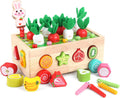 Toddlers  Wooden Educational Toys for Baby Boys Girls Age 1 2 3 Year Old, Shape Sorting Toys 1st One First Birthday Girl Gifts for Kids 1-3, Wood Preschool Learning Fine Motor Skills Game