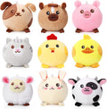 9 Pcs Mini Plush Animals Toys Bulk 3.15 Inch Cute Soft Small Stuffed Animal Plush Keychain for Kids Goodie Bag Fillers Birthday Classroom School Prizes Festival Party Favors(Farm Animals)