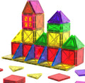 Mini Magnetic Tiles, Magnetic Toys Building Blocks for Kids Ages 3+,  Toddler Toy for Travel, Educational Sensory Game for Boys Girls Preschool Learning, Birthday Gift